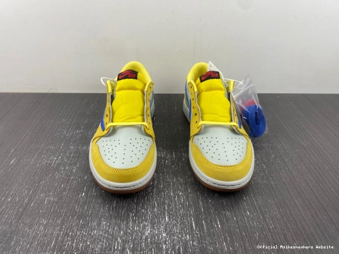Official Maikesneakers OG Travis Canary Scott Low Air 1 DZ4137-700 Jordan x 0724
